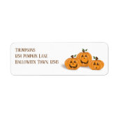 Halloween Pompoenen Moppige Jack O'lanterns  Etiket (Voorkant)