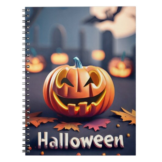 Halloween pompoenen Notitieboek (Voorkant)