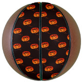 Halloween pompoenen, Oranje pompoenen Trick or tre Basketbal (Verticaal)
