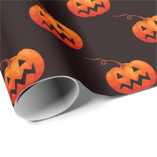 Halloween pompoenen, Oranje pompoenen Trick or tre Cadeaupapier (Rol Hoek)