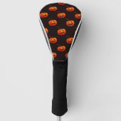 Halloween pompoenen, Oranje pompoenen Trick or tre Golfheadcover (Voorkant)