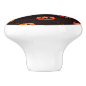 Halloween pompoenen, Oranje pompoenen Trick or tre Keramische Knop (Zijkant)