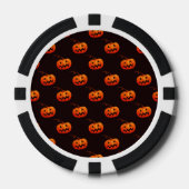 Halloween pompoenen, Oranje pompoenen Trick or tre Poker Chips (Voorkant)