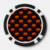 Halloween pompoenen, Oranje pompoenen Trick or tre Poker Chips (Achterkant)