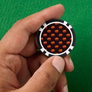Halloween pompoenen, Oranje pompoenen Trick or tre Poker Chips