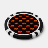 Halloween pompoenen, Oranje pompoenen Trick or tre Poker Chips (Enkel)