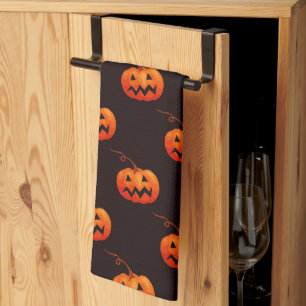 Halloween pompoenen, Oranje pompoenen Trick or tre Theedoek