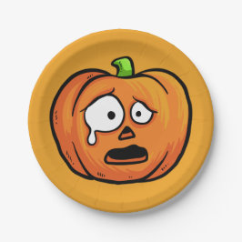 Halloween Pompoenen papier borden 7 Papieren Bordje