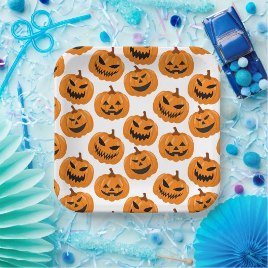 Halloween pompoenen papier Borden Papieren Bordje (Feest)