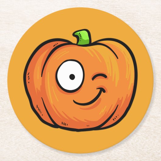 Halloween Pompoenen papier onderzetters 6 (Voorkant)