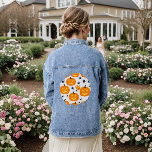 Halloween Pompoenen Parade Denim Jacket (Huwelijk Achterkant)