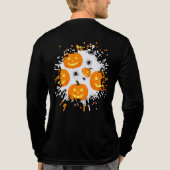 Halloween Pompoenen Parade Tri-Blend Shirt (Achterkant volledig)
