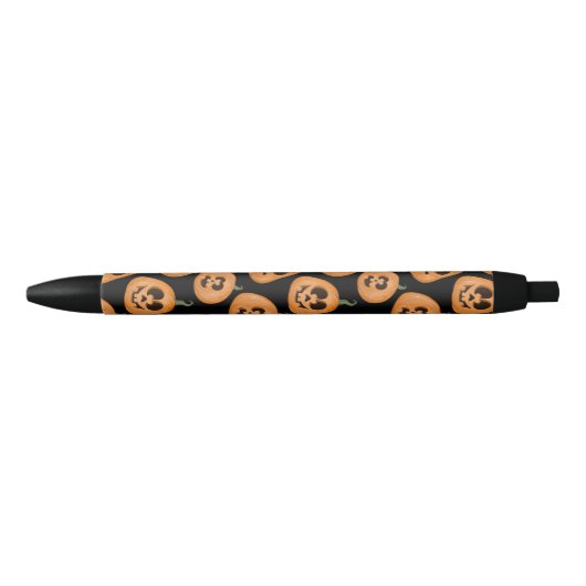Halloween pompoenen patroon zwart oranje schattig zwarte inkt pen (Voorkant)
