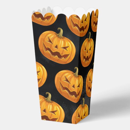 Halloween Pompoenen Popcorn Bedankdoosjes (Achterkant)