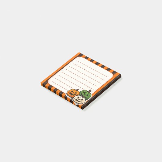 Halloween Pompoenen Post-it® Notes (Schuin)