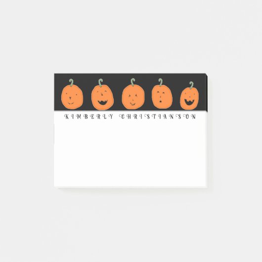Halloween Pompoenen Post-it® Notes (Voorkant)