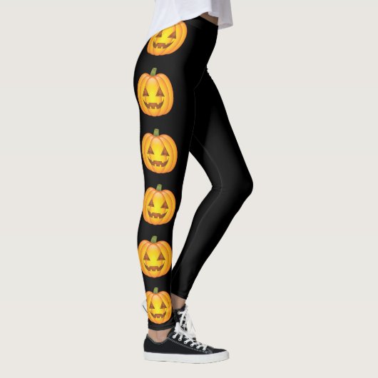 Halloween Pompoenen Rij Leggings (Rechts)