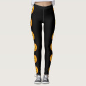 Halloween Pompoenen Rij Leggings (Voorkant)