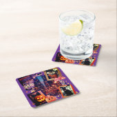 Halloween pompoenen Schattige Girly Spooky Kartonnen Onderzetters (Insitu)