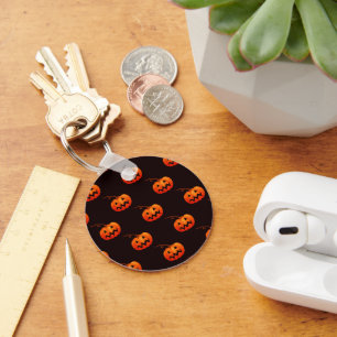 Halloween Pompoenen, Sinaasappelkleurige Pompoenen Sleutelhanger