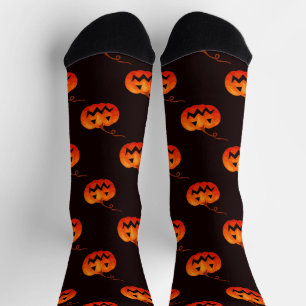 Halloween Pompoenen, Sinaasappelkleurige Pompoenen Sokken