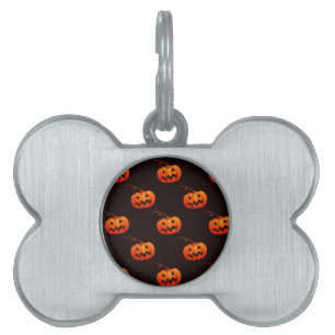 Halloween Pompoenen, Sinaasappelpompoenen Grappig Huisdieren Naamplaatje
