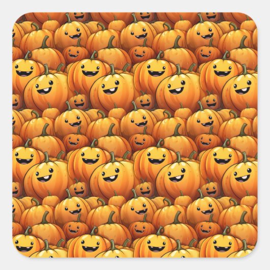 Halloween pompoenen stickers (Voorkant)