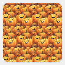 Halloween pompoenen stickers