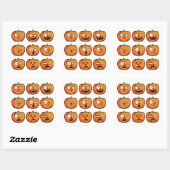 Halloween pompoenen stickers 1 (Vel)