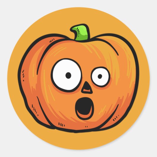 Halloween pompoenen stickers 8 (Voorkant)