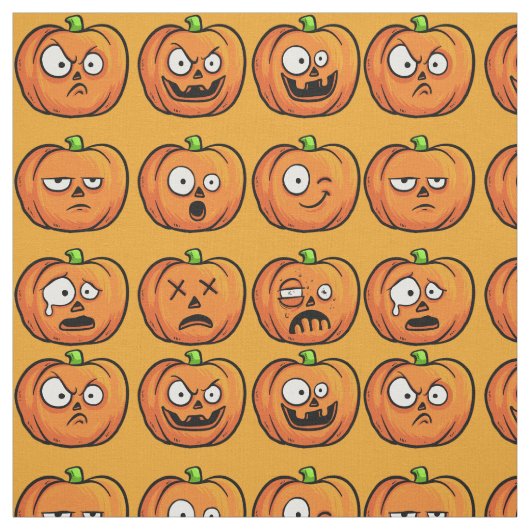 Halloween Pompoenen stof (Swatch)