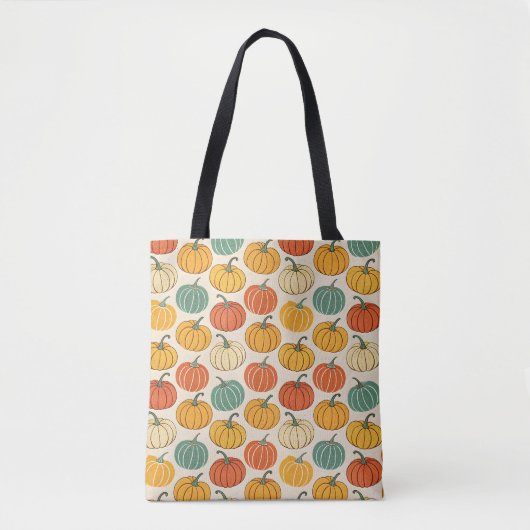 Halloween Pompoenen Tote Bag (Voorkant)