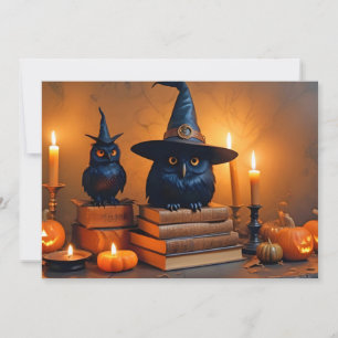 Halloween pompoenen uil Schattige Spooky feestelij Kaart