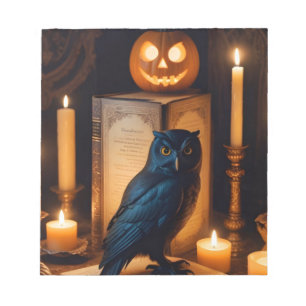 Halloween pompoenen uil Schattige Spooky feestelij Notitieblok