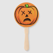 Halloween pompoenen ventilatorset 1/3 handwaaier (Achterkant)