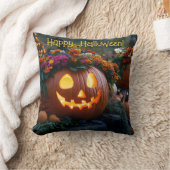 Halloween pompoenen versierd met bloemen kussen (Deken)