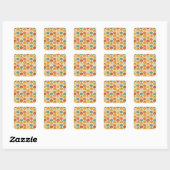 Halloween Pompoenen Vierkante Sticker (Vel)