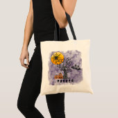 Halloween pompoenen vleermuis spooky boomnaam Paar Tote Bag (Voorkant (product))