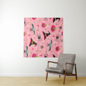 Halloween pompoenen, vleermuizen: naadloze achterg wandkleed (In Situ (horizontaal))