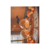 Halloween pompoenen vleermuizen Schattigee spookac Notitieblok (Linkerzijde)