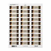 Halloween Pompoenen Whimsical Feest Kraft Etiket (Full Sheet)