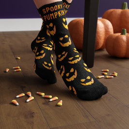 Halloween Pompoengezicht Jack O Lantern Zwarte Sok