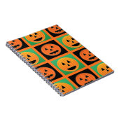Halloween-pompoengezicht Notitieboek (Rechterzijde)