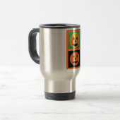 Halloween-pompoengezicht Reisbeker (Voorkant links)