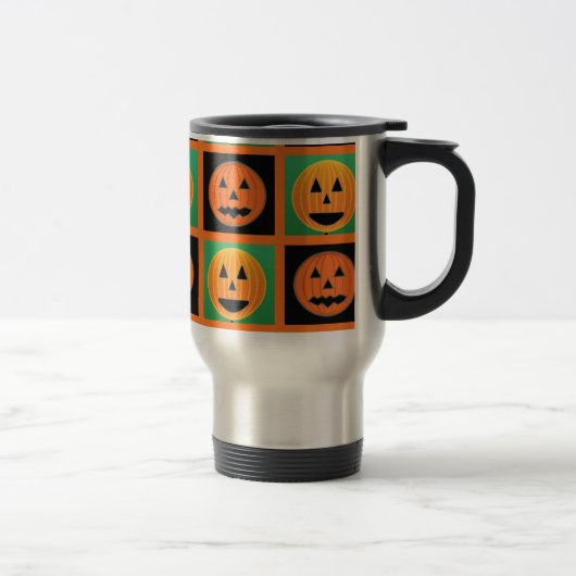 Halloween-pompoengezicht Reisbeker (Rechts)