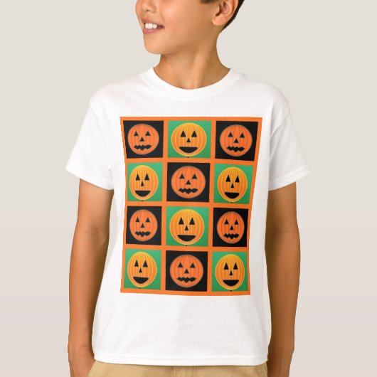 Halloween-pompoengezicht T-shirt (Voorkant)