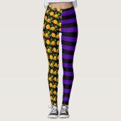 Halloween pompoenjack of lantaarntruc of tepel leggings (Voorkant)