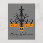 Halloween pompoenkandelaar briefkaart (Voorkant)