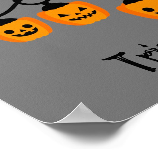 Halloween pompoenkandelaar poster (Hoek)