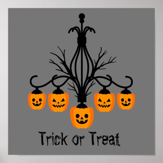 Halloween pompoenkandelaar poster (Voorkant)